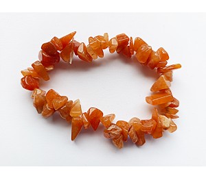 Náramek karneol (oranžová neprůhledná variace) sekaný