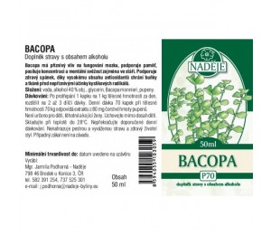 NADĚJE Bacopa (brahmi) P70 - výtažek z pupenů 50ml