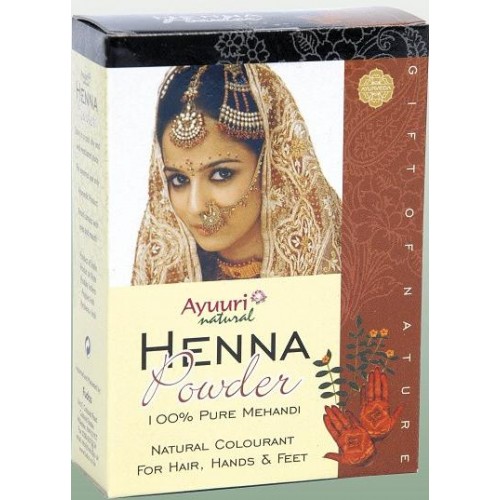 AYUURI Prášek HENNA Powder (přírodní barva na vlasy a tělo) 100g