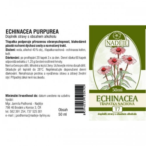 NADĚJE Echinacea purpurea T7 - bylinný výtažek 50ml