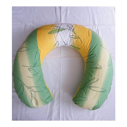 Povlak na těhotenský a kojící polštář velký - zeleno-žlutý