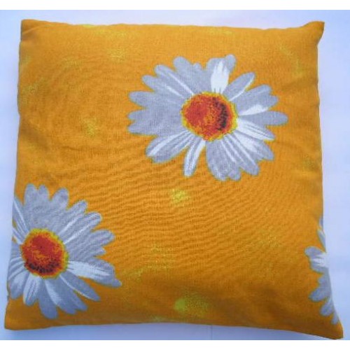 Pohankový polštářek oranžový s květy s bylinkami